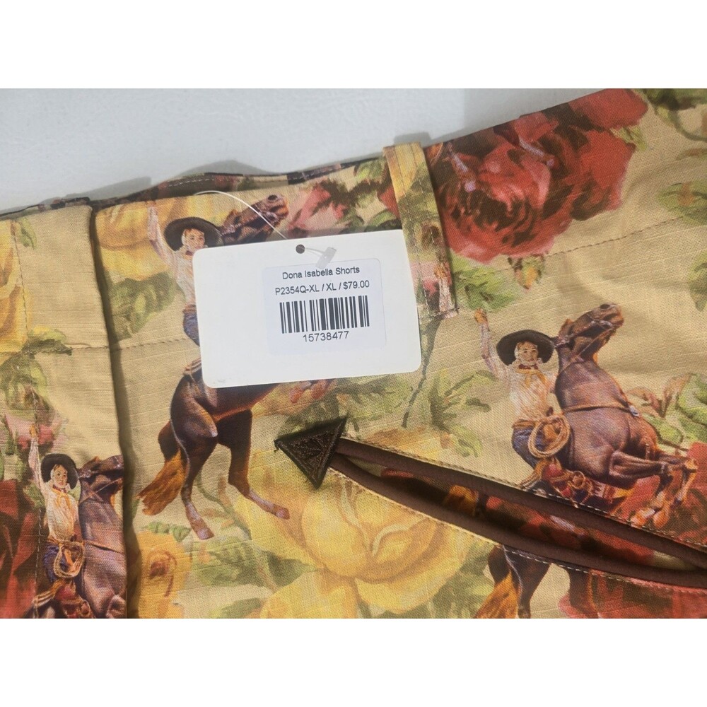 Rodeo Quincy Dona Isabella Western Floral Shorts XL - Picture 2 of 7